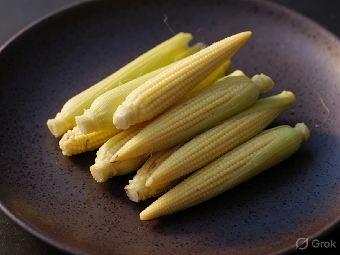 Fresh baby corn at Continental Gourmet Store in Indore
