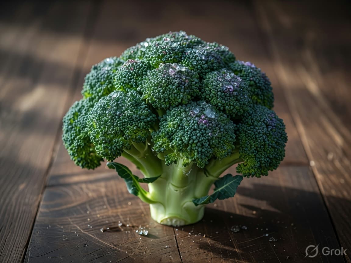 Fresh broccoli florets at Continental Gourmet Store in Indore