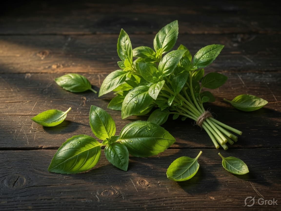 Fresh basil, a gourmet cooking ingredient at CGS Indore